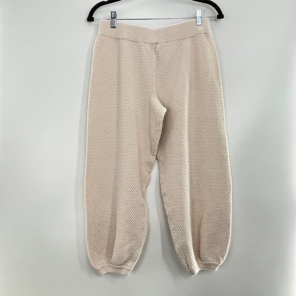 FP BEACH Women's Hailee Cream Cozy Textured Knit Mid-Rise Jogger Pants Size S/P - Picture 3 of 10